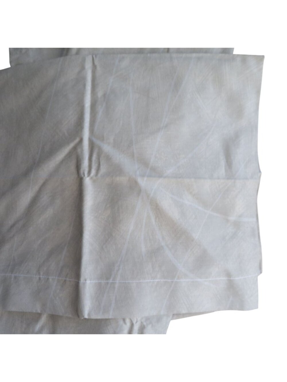 New Vintage Twin Sheet Set Neutral Green/Gray Patterned Percale Made In USA